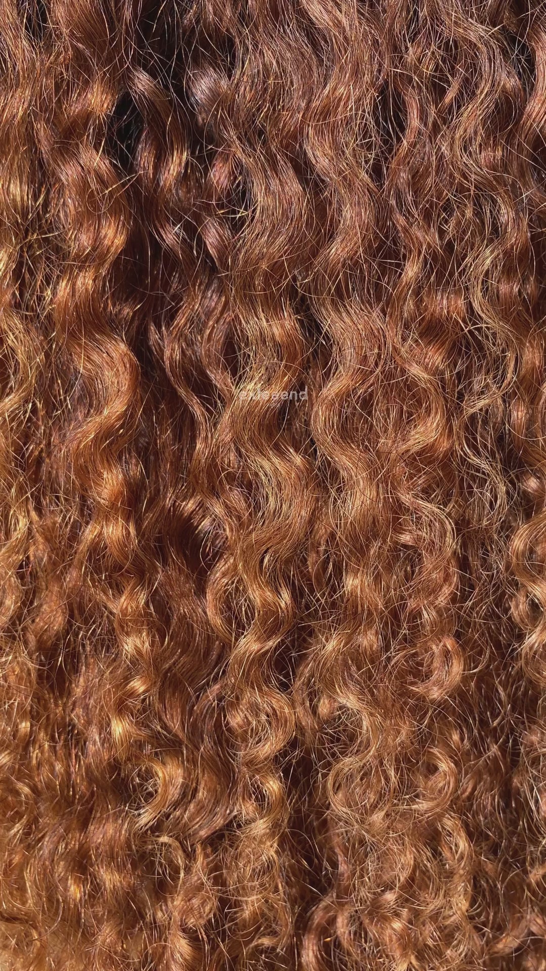Perruque femme Rani bouclée Deep Wave ombré marron lace wig frontal invisible cheveux naturels video Exteeend Paris