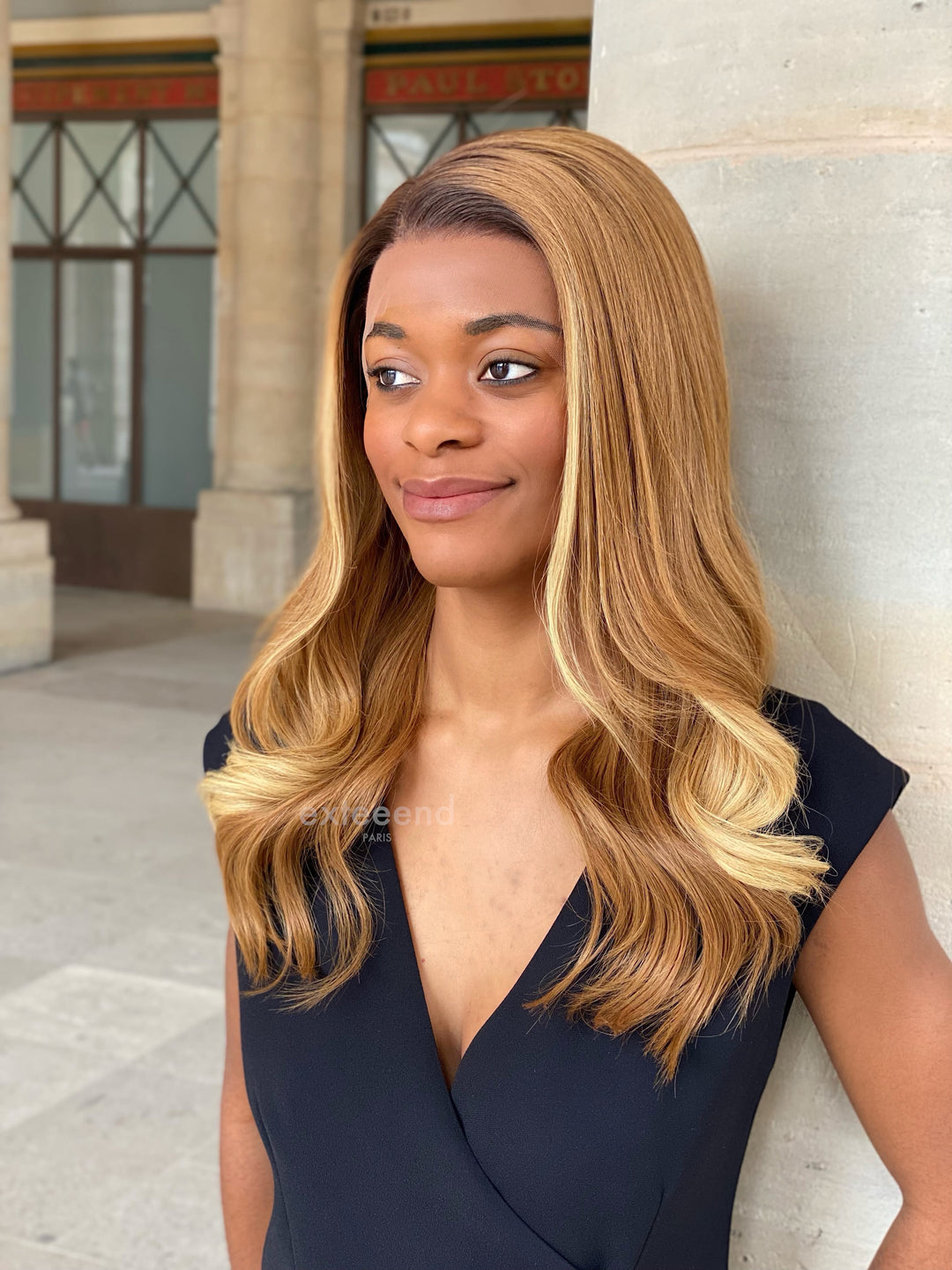 Perruque femme Isis blonde lacewig frontal indétectable virgin hair pose sans colle ni gel glueless Exteeend Paris